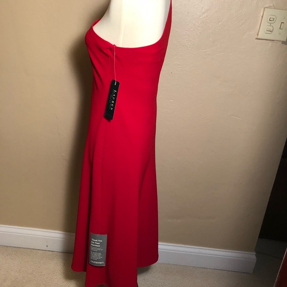 One-Shoulder Red Cocktail Dress - Picture 2 of 6